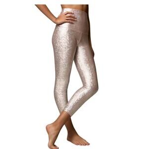 Emily HSU Pink Mini Fish Scales Ladies Size Small Leggings